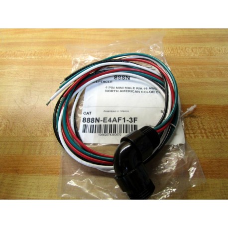 Allen Bradley 888N-E4AF1-3F Cable Receptacle 888NE4AF13F
