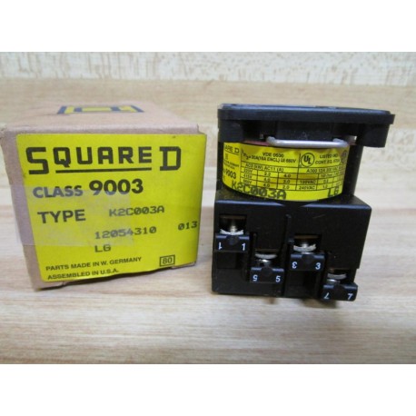 Square D K2C003A Cam Switch Class 9003