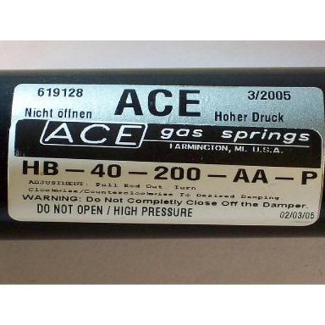Ace HB-40-200-AA-P Adjustable Gas Spring HB40200AAP - New No Box