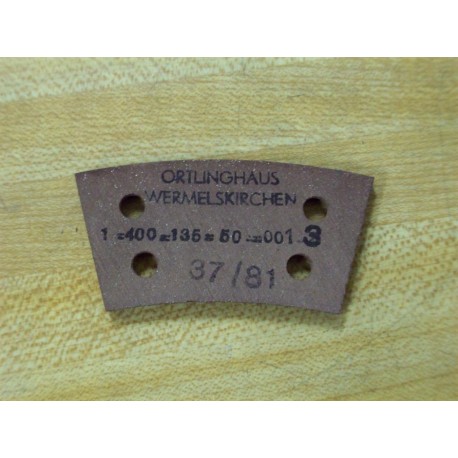 Ortlinghaus Wermelskirchen 3781 1-400-13550-0013 Brake Pad (Pack of 5) - New No Box