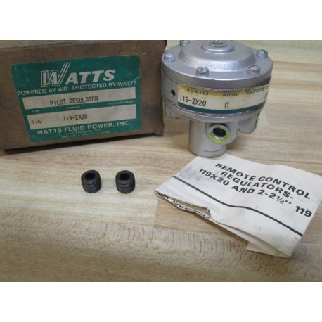 Watts Fluid Air 119-2X20 Pilot Regulator