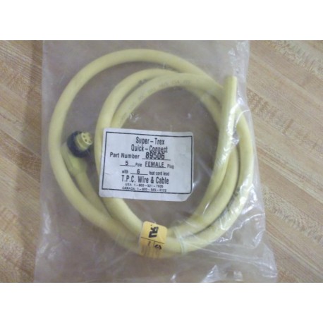 TPC Wire & Cable 89506 5 Pole Female Plug 6Ft. Cord