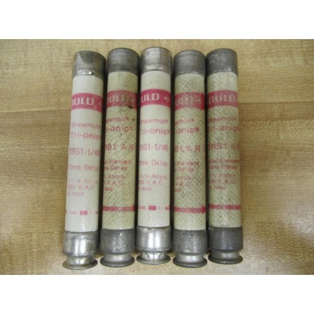 Gould Shawmut Ferraz Trionic TRS-1-14-R Fuse TRS114R (Pack of 5) - Used