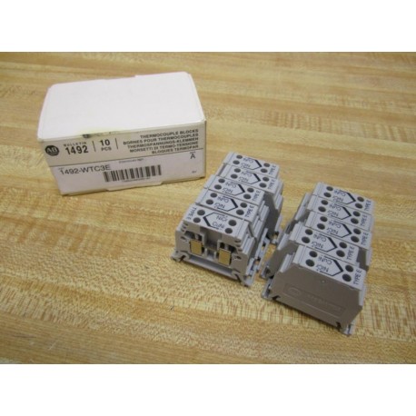 Allen Bradley 1492-WTC3E Thermocouple Blocks 1492WTC3E Series A (Pack of 10)