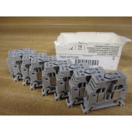 Allen Bradley 1492-WTC3E Thermocouple Blocks 1492WTC3E (Pack of 8)