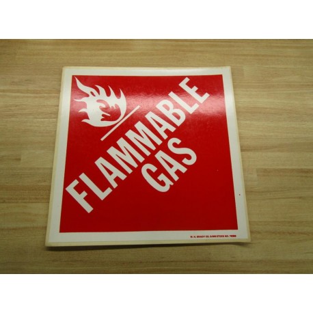 W.H. Brady 76399 Flammable Gas Sign (Pack of 17) - New No Box