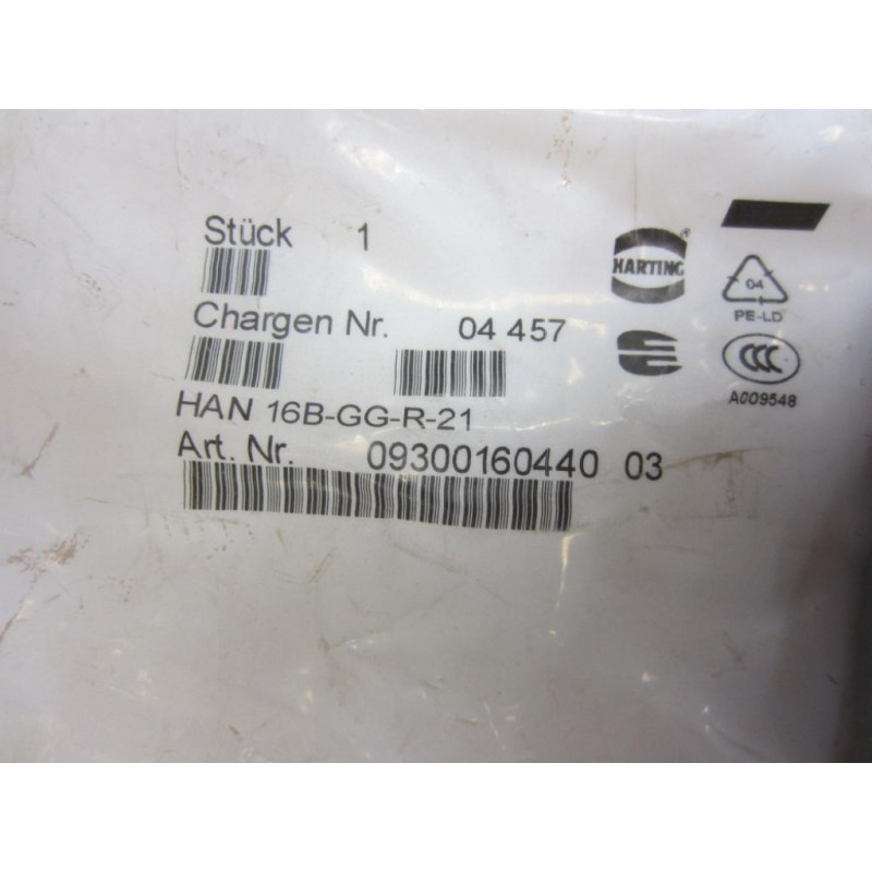 Harting 09300160440 Hood HAN 16B-GG-R-21 - Mara Industrial