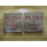 PUSH TO OPERATE DOOR Push To Operate Door Button Pack Of 2 - Used
