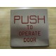 PUSH TO OPERATE DOOR Push To Operate Door Button Pack Of 2 - Used