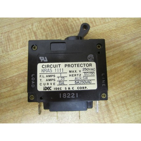 IDEC NRAS 1111 1A BA Circuit Protector NRAS11111ABA - New No Box