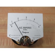 Simpson 02580 Meter AC Amperes Range 0-5 Amps wo Housing - New No Box