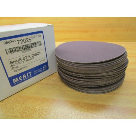 Merit Abrasives 08834172025 Shur-Stik Discs 240 Grit (Pack of 50)