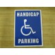 HANDICAP PARKING Sign 16 X 12  Porous Plastic (Pack of 2) - New No Box