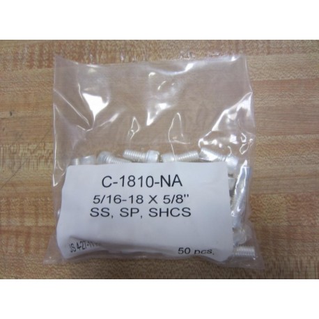 UC Components C-1810-NA Screw 516-18x58 (Pack of 50)