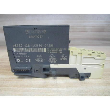 Siemens 6ES7138-4CB10-0AB0 Power Module PM-E W6ES7 193-4CD20-0AA0 - Used
