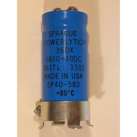 Sprague 36DX5800-40DC Capacitor 36DX580040DC - New No Box