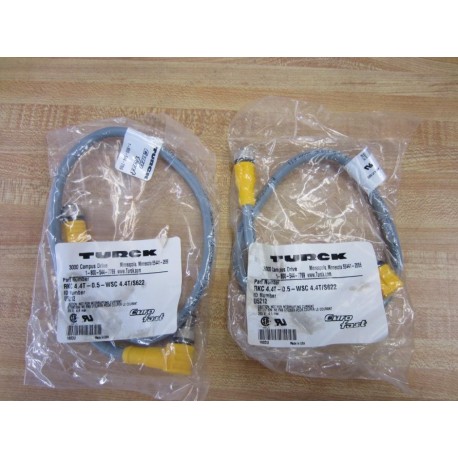 Turck RKC 4.4T-0.5-WSC 4.4TS622 Cable U5212 (Pack of 2)