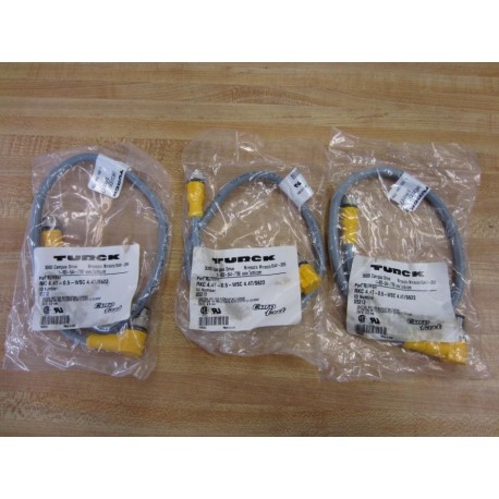 Turck RKC 4.4T-0.5-WSC 4.4TS622 Cable U5212 (Pack of 3)