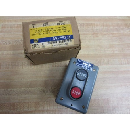 Square D 9001-BW240 Start-Stop Pushbutton 9001BW240