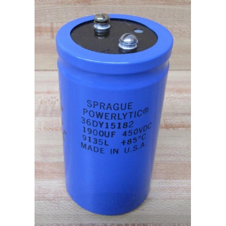 Sprague Powerlytic 36DY15182 Capacitor 1900 UF 450VDC - Used