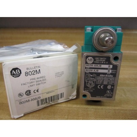 Allen Bradley 802M-AMJ9 Limit Switch 802MAMJ9 Series B