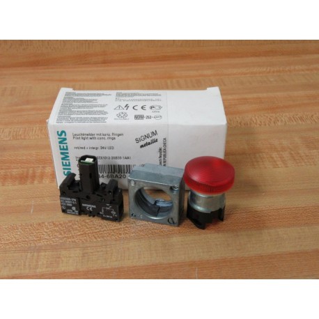 Siemens 3SB3644-6BA20-0CC0 Pilot Light 3SB36446BA200CC0