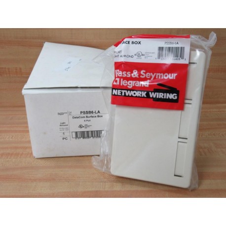 Pass & Seymour PSSB6-LA Legrand DataCom Surface Box PSSB6LA (Pack of 5)