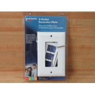 Pass & Seymour PS26KIT-WV Legrand 3-Outlet Decorator Plate PS26KITWV (Pack of 8)