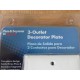 Pass & Seymour PS26KIT-WV Legrand 3-Outlet Decorator Plate PS26KITWV (Pack of 8)