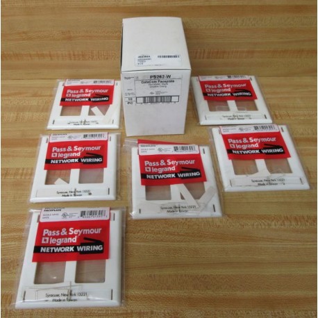 Pass & Seymour Legrand PS262-W Face Plate PS262W (Pack of 6)