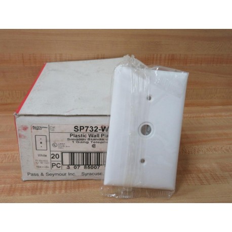 Pass & Seymour SP732-W Legrand Plastic Wall Plate SP732W (Pack of 20)