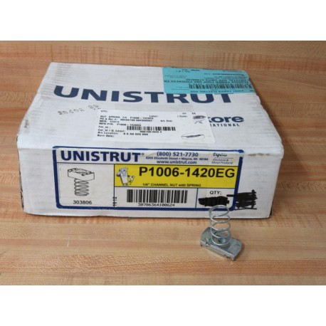 Unistrut P1006-1420EG 14" Channel Nut wSpring P10061420EG (Pack of 74)