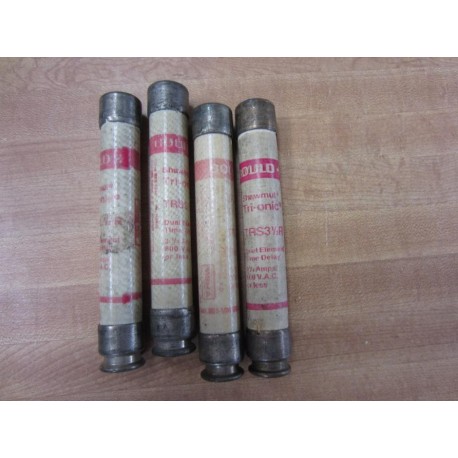 Gould Shawmut Ferraz Trionic TRS3-12R Fuse TRS312R . (Pack of 4) - Used