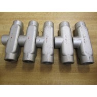 Red Dot AT-3 1 IN T Style Conduit Body (Pack of 5) - New No Box