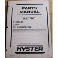 Hyster E100XL3S (C098) Electric Parts Manual Hy-E100XL3S - Used