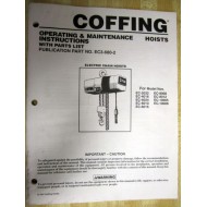 Coffing Hoists EC3-680-2 Instructions EC36802 - Used