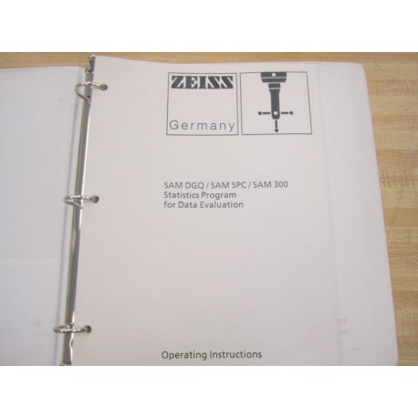 Zeiss SAM DGQ Operating Manual - Used