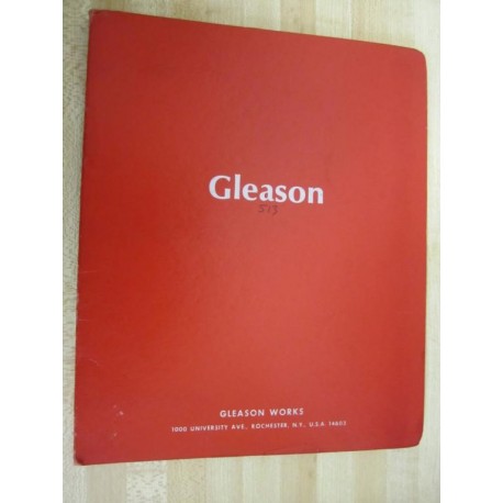 Gleason 513 Hypoid Tester Operating Manual - Used