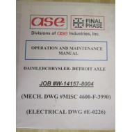 Ase Industries W-14157-8004 Manual W141578004 - Used