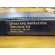 Oerlikon 291 504 Operating Manual 291504 - Used