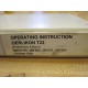 Oerlikon 289'552 Operating Instruction Manual  289552 - Used