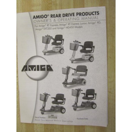 AMIGO AMI  073320 Owner's Operating Manual - Used