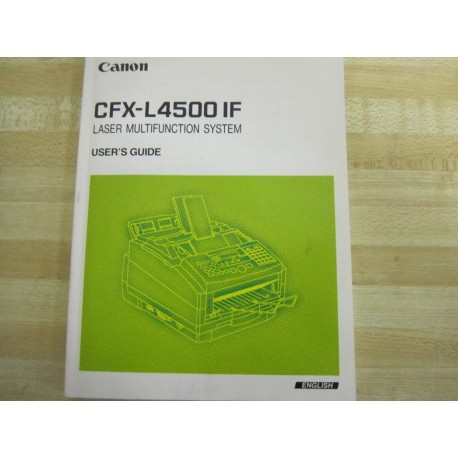 Canon CFX-L4500 IF User's Guide - Used