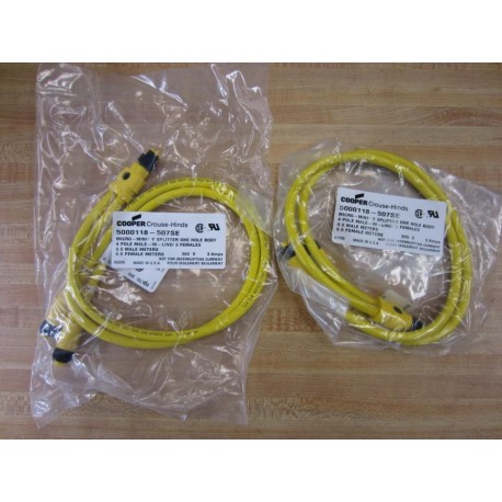 Crouse & Hinds 5000118-507SE 5000118507SE Pack Of 2 Y Splitter Cable Assembly