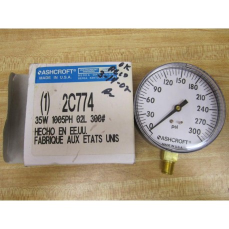 Ashcroft 2C774 Pressure Gauge 0-300 Psi