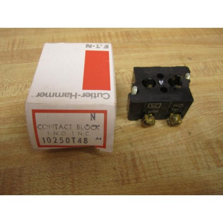 Cutler Hammer 10250T48 Contact Block 1NO-1NC