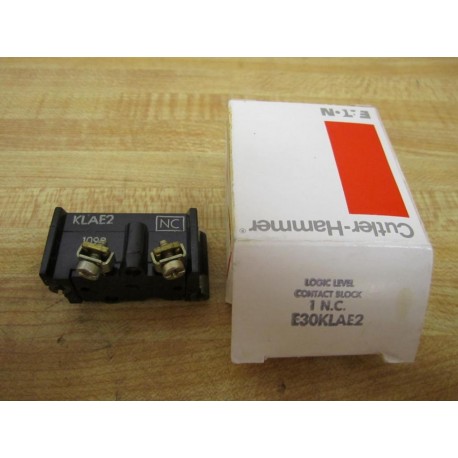 Cutler Hammer E30KLAE2 Eaton Logic Level Contact Block 1NC