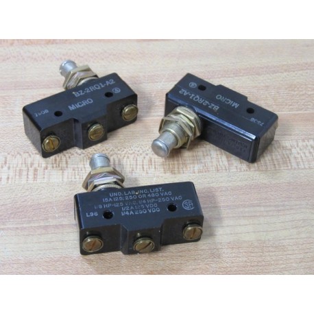 Micro Switch BZ-2RQ1-A2 Honeywell Limit Switch BZ2RQ1A2 (Pack of 3) - New No Box