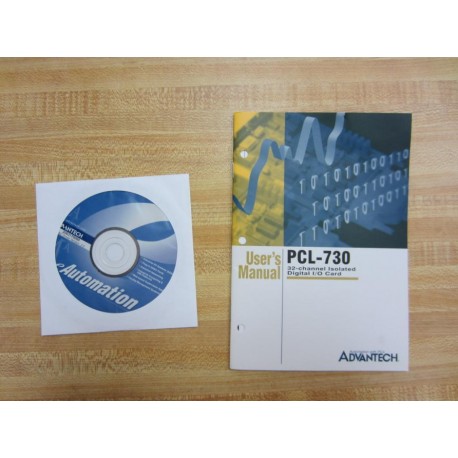 Advantech PCL-730 User Manual And Driver Disc PCL730
