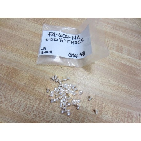 FA-604-NA Flat Head Screw 6-32x14 (Pack of 48)